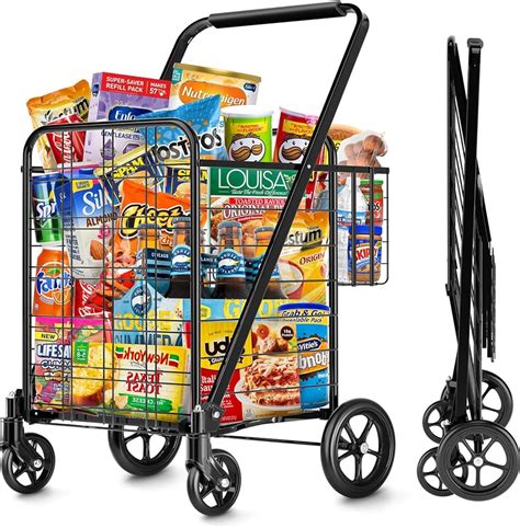 L Shopping Cart For Groceries Upgraded Grocery Cart On Off