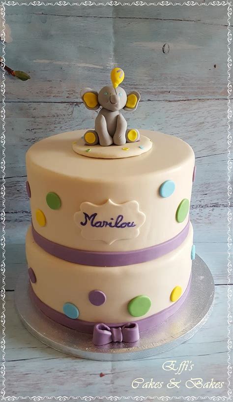 Babys Birthday Cake Decorated Cake By Effi S Cakes Cakesdecor