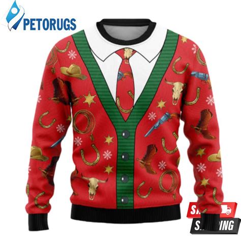 Get Festive With Our Cowboy Ugly Christmas Sweater Collection Perfect