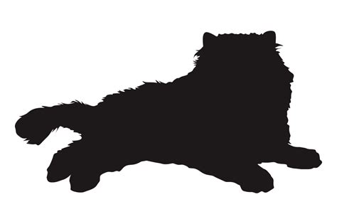 Cat Silhouette On Transparent Background Png