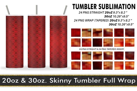 Tumbler Sublimation Mermaid Scales Red Graphic By Artnoy Creative Fabrica