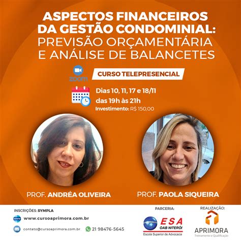aspectos financeiros em condominios curso aprimora