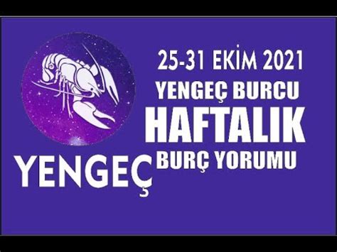 25 31 Ekim yengeç burcu haftalık burç yorumu astroloji burçlar Deniz