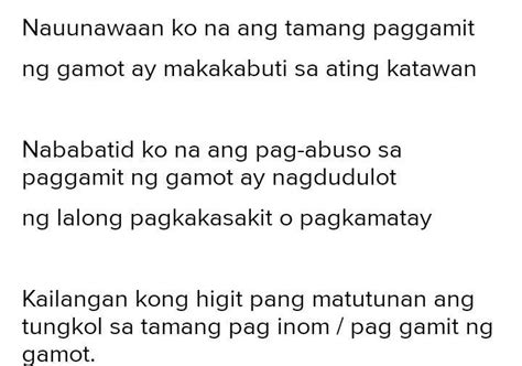 Sa Iyong Kwaderno Magsulat Ng Nararamdaman O Realisasyon Gamit Ang Mga