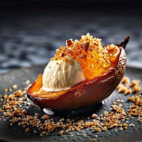 Baked Japanese Sweet Potato With Tonka Vanilla Ice Cream In Fine