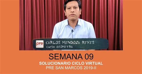 Solucionarios de la Pre San Marcos Geometría Semana 9 Pre San Marcos