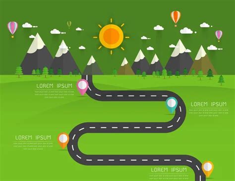 Road Infographics Vector Images Depositphotos