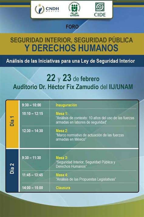 Foro Foro En Seguridad Interior Seguridad Pública Y Derechos Humanos