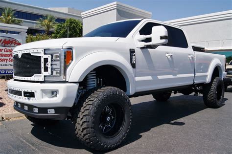 2017 Ford F350 Superduty White 20x12 Fuel Offroad Gloss Black Oxford