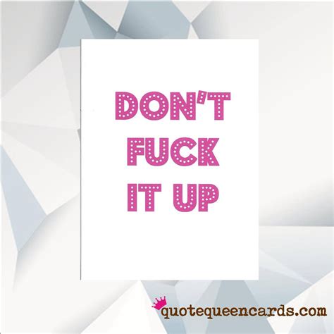 Don T FUCK It Up Funny Rupaul Card Rupaul Good Luck Etsy UK
