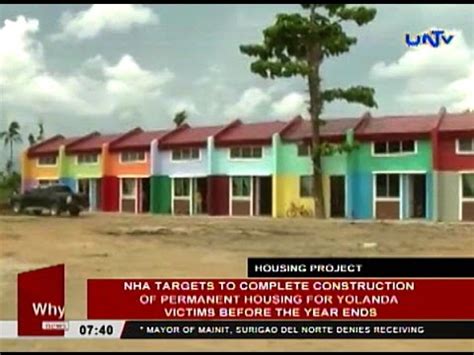 Nha Targets To Complete Construction Of Permanent Housing For Yolanda