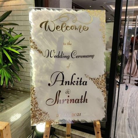 Rishail Acrylic Wedding Welcome Board Board Size 24 X 36 At 1495