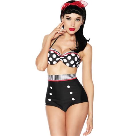 Biquini Retr Pin Up Cintura Alta Hot Pants Preto Shopee Brasil