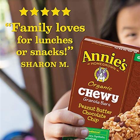 Annies Organic Chewy Granola Bars Peanut Butter Chocolate