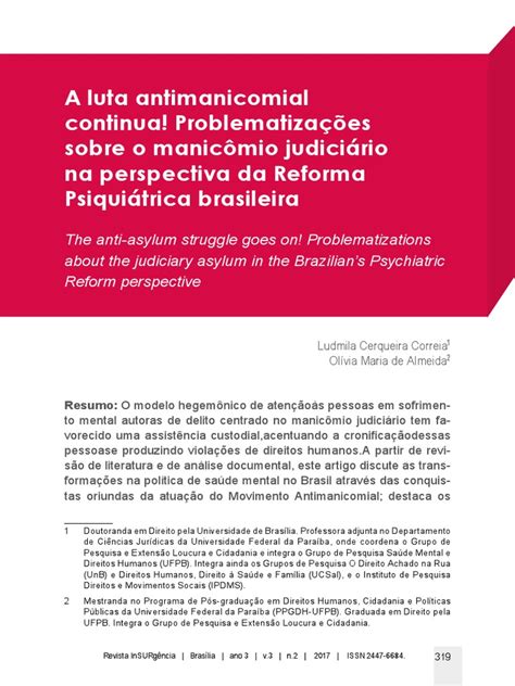 A Luta Antimanicomial Download Grátis Pdf Saúde Mental Psiquiatria