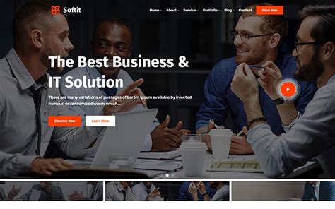 Softit It Solution Services And Technology Responsive Website Template