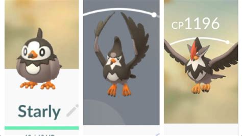 Evolving Staraptor From Starly Normal Flying Pokemon Pokemongo