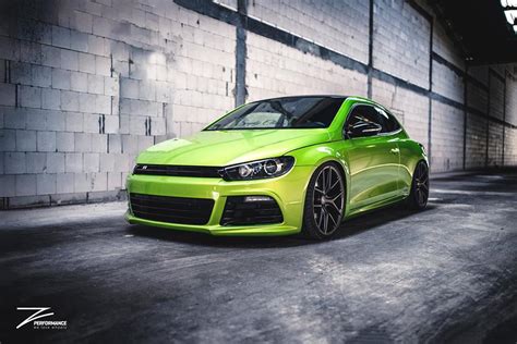 Z-Performance Wheels on viper green painted VW Scirocco