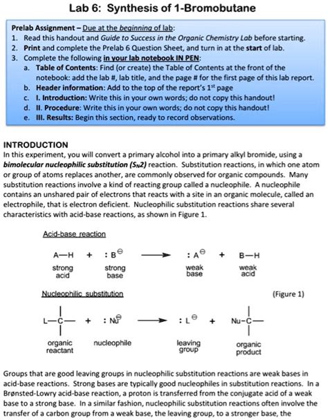 SOLVED Lab 6 Synthesis Of 1 Bromobutane Prelab Assignment Queatthe