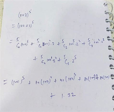 Using Binomial Theorem Evaluate Each Of The Following N Begin{array} { L L } { Text { 6