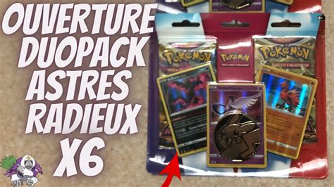 OUVERTURE DE 6 DUO PACK POKÉMON ASTRES RADIEUX YouTube