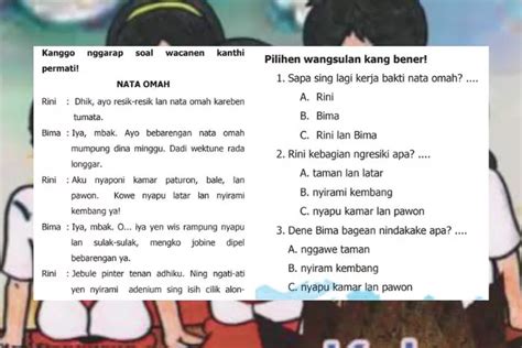 Gladhen Wulangan Unsur Kebahasaan Teks Kunci Jawaban Bahasa Jawa