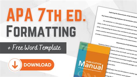 APA 7 Formatting Step By Step Guide Free Template Grad Coach