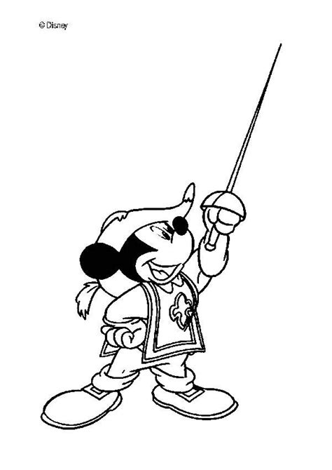 Mickey mouse the musketeer coloring pages - Hellokids.com