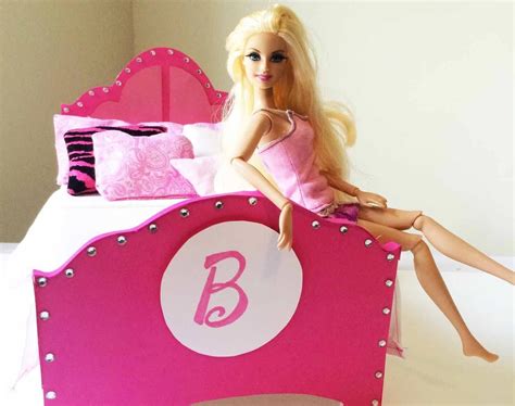 How To Make A Barbie Doll Bed Tutorial Barbie Barbiefashion Barbie