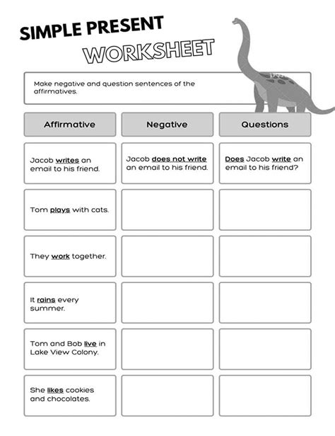 Printable Simple Present Tense Worksheets Advanced – Free download and print for you.