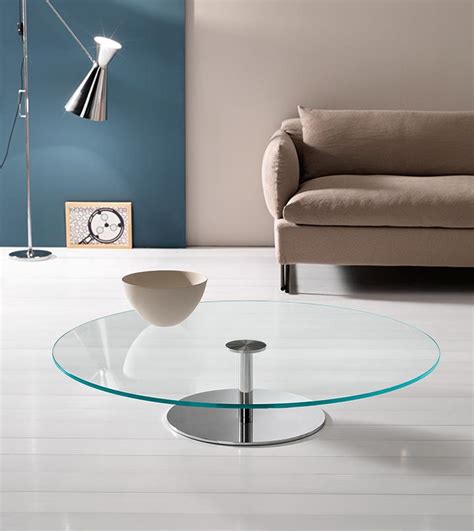 Tonelli Table Basse Ronde Farniente X H Cm Verre Fum