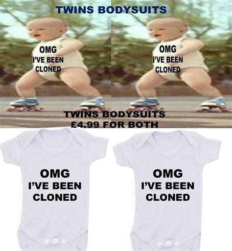 Bodysuits For Twins Omg Ive Been Cloned Funny Onesies Twins Twin