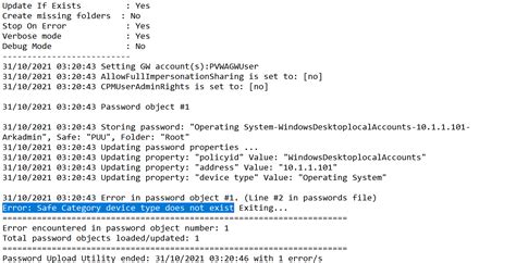 Ark 11 7 Password Utility Error R Cyberark