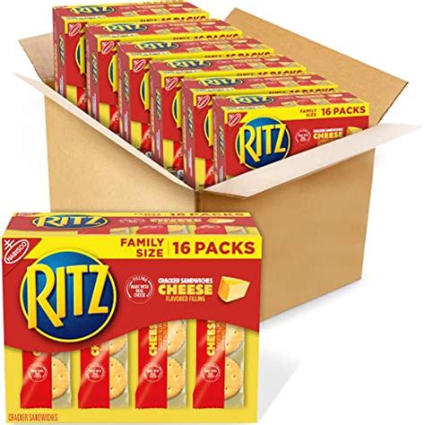 Ritz Cheese Sandwich Crackers, Family Size, 16 - 1.35 Oz Packs (6 Boxes) - Walmart.com