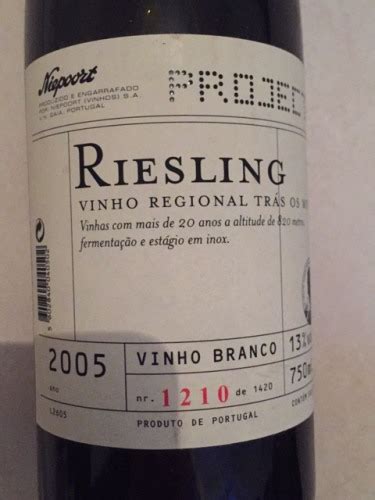 Niepoort Riesling Tras Os Montes Projectos Vivino Us