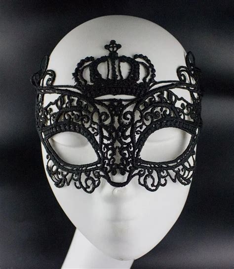 5pcs Halloween Masquerade Lace Mask Sexy Lady Anonymous Mask Crown