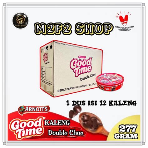 Jual Good Time Double Choco Cookies Kukis Cokelat Kaleng Gr