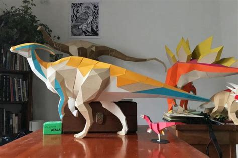 Moldes Para Imprimir Y Armar Dinosaurios En 3d Con Papel Modelo De