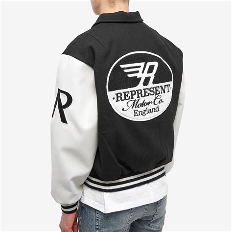 Represent Varsity Jacket Black & White | END. (DE)