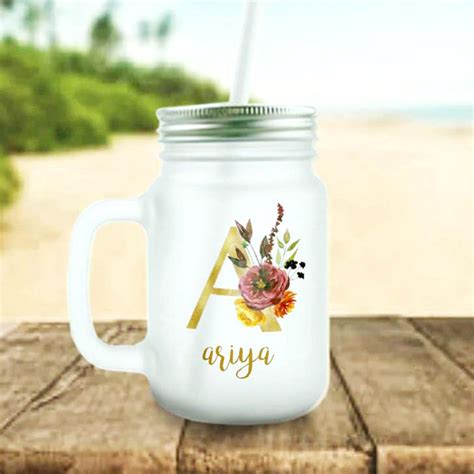 Personalized Mason Jars With Handle Customized Glasses Tumblers India ...