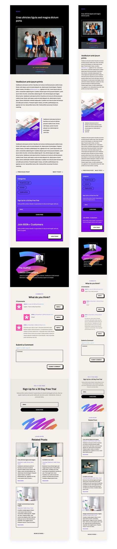 Download A Free Blog Post Template For Divis Software Layout Pack