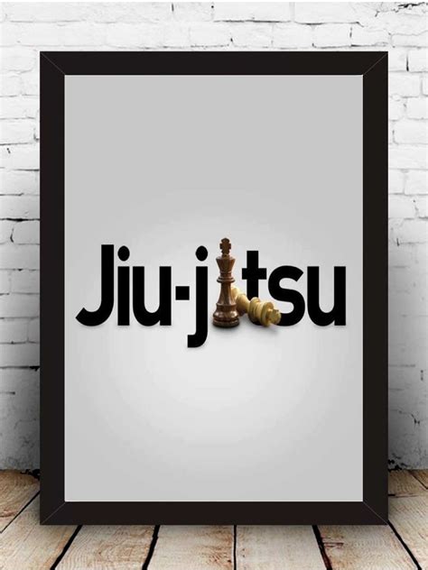 Pôster Quadro Jiu Jitsu Moldura A4 Parcelamento sem juros