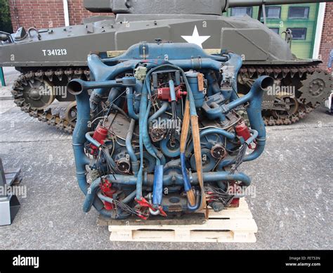 Sherman Tank Engine Pic1 Stock Photo Alamy