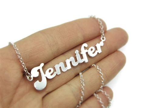 Name Necklace Silver Name Necklace Sterling Silver Etsy