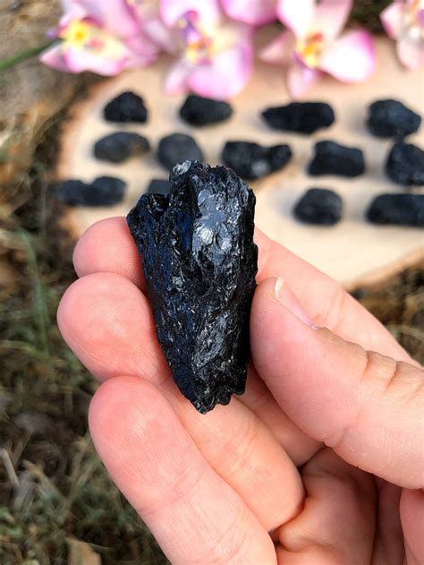 Rough Black Tourmaline Black Tourmaline Raw Black Tourmaline Etsy