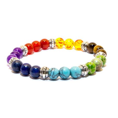 Bracelet 7 Chakras lithothérapie pierre naturelle