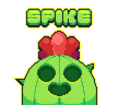 Spike Pixel Art Twitter Starberryy Rbrawlstars