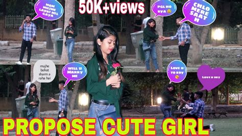 First Time Proposing Cute Girl Epic Reaction Prank