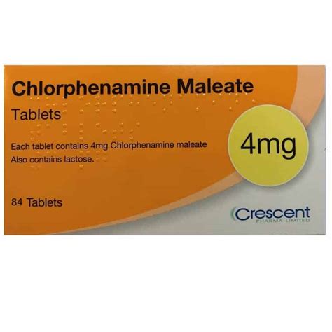 Chlorphenamine 4mg 28 Tablets Caplet Pharmacy