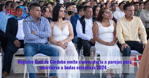 Registro Civil de Córdoba emite convocatoria a parejas para inscribirse